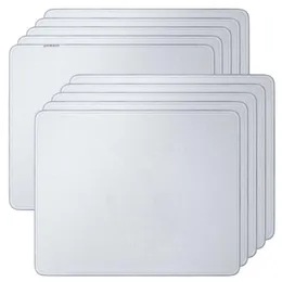 Padra de mouse de sublimação por atacado PADRAS RETANGLULARES BLACA BLAGE MOUSEPAD em branco com base de borracha sem deslizamento para transferência de calor Pressionamento de impressão artesanato 0430