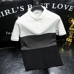 Maglietta da uomo da uomo per uomo uomo bianco con magliette colletti magliette giunte in polo ad asciugatura rapida top elegante chic xl kpop sciolta moda originale