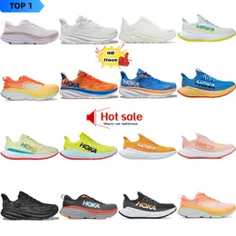 Mens Bondi 8 Sneakers Womens Clifton 9 Running Shoes Clifton 1 عرض أحذية عارضة مصمم أنثراسيت رمادي الأزهار الثلاثي الأسود الأسود يمتص الصدمات الممتازة