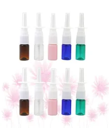 Speicherflaschen Gläser 10pcs 5ml Nasal Sprühgerät Nachfüllbarer Spray Pet Bottle Make -up Flüssigkeit Unterpackung zufälliger Farbe3376171