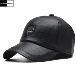 Northwood Pu Leather Winter Baseball Cap Men Earflaps Casquette Homme HAT عالية الجودة Gorras Para Hombre قابلة للتعديل 2107263431383