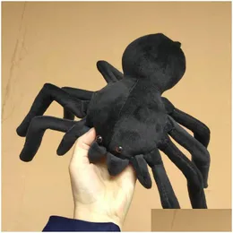 Фаршированные плюшевые животные 20x30 см симуляция Smation Spider P Toys Real, как мягкие животные AWF Подушка для детей детей Рождество подарки на день рождения LA623 Drop OT2UB