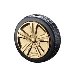 Wholesale Novelty Creative Tyre Without Gas Lighters Slide-Out Ignition Mini Fashion Refill Butane Round Cigarette Lighter