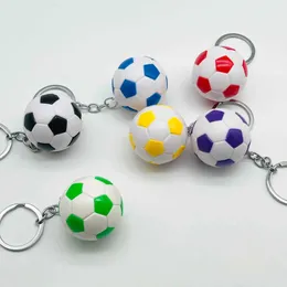 سلاسل المفاتيح Lanyards Creative Football Keychain Pendant Soundant Fan Fan Bag Small Gift Football Pendant Keychain School Activit