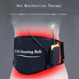 EMS Heating Belt TENS Myostimulator Heated Infrared Physiotherapy Waist Massage Lumbar Muscle Relaxation Massager Acupuncture 240426