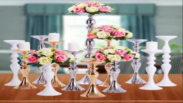 Candele in metallo Candelestick Vase Flower Table Centrotavola Event Rack Road Road Wedding Decor8708708