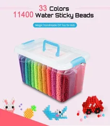 33 CORES 11400PCS Water Sticky Bads Sticks Toy Magic Made Handmade Bead Paper Acessórios Brinquedos Puzzle para Crianças Presente C190213019137319