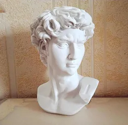 David Head Portraits Bust Мини -гипсовая статуя Микеланджело Буонарроти Украшение Украшения Смола Смораль Артфакт Практика L1239 Q1904265234833