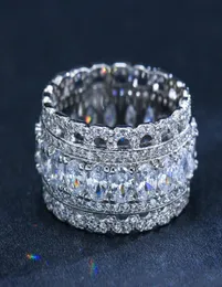 Luxus AAA CZ Braut Hochzeit Liebesringe Größe 69 Schmuckdesigner Kupfer weißer Kubikzironia Messing Silber Stichelte Diamantring für 9188644