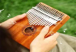クリエイティブ17キーKALIMBA THUMB PIANO高品質のウッドマホガニーボディ楽器の楽器の初心者のフィンガーピアノ1216D5064377のためのハンマー