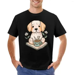 Men's Tank Tops Cute Puppy Coffee Addict Happy Dog Art T-Shirt Shirts Graphic Tees T Shirt Men