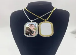 50pcslot Sublimation Blank Necklace 보석 펜던트 두꺼운 체인이있는 펜던트 및 프로모션 광고 선물 8817822 삽입