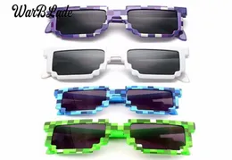 10pclot Kids Sunglasses меньше размера cos play action игрушки солнцезащитные очки мозаики девочки девочки дети пиксель Eyewares3324958