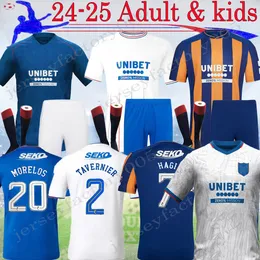 24 25 Rangers Soccer Jerseys 2024 home shirt away Glasgow COLAK ROOFE LUNDSTRAM HAGI BARKER MORELOS TAVERNIER KENT TILLMAN 3RD Football man kids kit 16-XXL