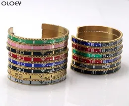 حفلة تفضيل Oloey 2021 أساور عداد السرعة من الصلب الأساور أساور الكفة المقاوم للصدأ bangle bulseiras Jewelry1985569