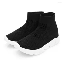 Fitness Shoes BLWBYL 2024 Women Sneakers Breathable Knitting Woman Slip On Spring Autumn Solid Platform Lady Big Size WSN290