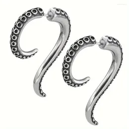 Stud Earrings 1 Pair Of Gothic Personalized Fashionable Unique Mature Men's Ocean Octopus Finely Carved Squid Whisker Suction Cups