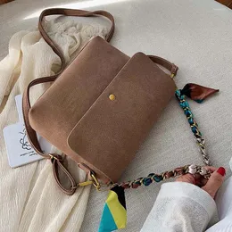 Bolsas de ombro para mulheres 2024 Chain Saco simples Bolsa de cor sólida Esfrete de couro Crossbody Lady Winter bolsas e bolsas