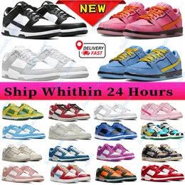 Designerskie buty swobodne dla mężczyzn płaskie trampki upadki białe czarne panda lokalne magazyny Triple Pink zielony blask aktywny w USA Dhgate męskie trenerzy gai rozmiar 36-45