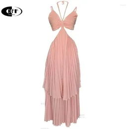 Casual Dresses Off Designer Luxury Celebrity Lay Ruffles Maxi For Women Holiday Sexig Backless Elegant Prom Party Evening Dress Robe