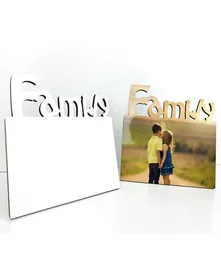 Woodiness Sublimation Blank Frames MDF DIY Three Dimensional Hollowing Out Blank Slate Letter Shape Laser Cutting Home Accessory R4040655