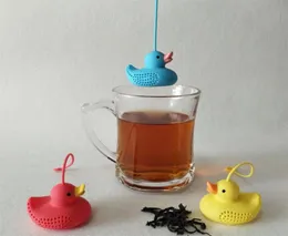 Little Duck Tea Infuser Yellow Red Blue Color Duck Tea Bag 5543cm Mini Tea Siler6580491