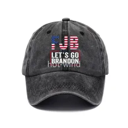 Let's Go Brandon Ball Hat Anti Biden Funny Humor Baseball Cap Snapbacks US Flag Star Strips FJB Stampa cappelli di denim Trump 2024 Political Ll