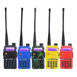 Baofeng UV-5R Band Walkie Talkie VHF 136-174MHz UHF 400-520MHz 128CH 5W FM Rádio portátil de duas via com fone de ouvido 240430