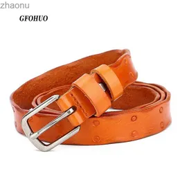 Belts GFOHUO Brand Design Womens Belt Vintage Style Genuine Leather Pin Buckle Belts Female Adjustable Belt Female Designer Belt XW