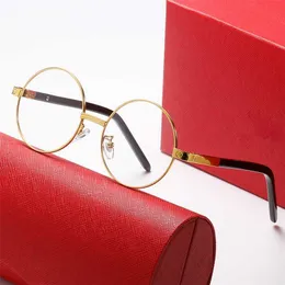 Óculos de sol designer líquido Vermelho versátil moda masculina e feminino Óculos de sol redondos Óculos de sol de moda de madeira de madeira