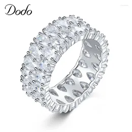Anelli a cluster micro-intarsato coppia zircone anello goccia d'acqua lucido per donna matrimonio femmina anel bijoux bague anillos mujer r422