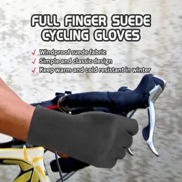 Guanti ciclistici touch screen invernale unisex in bicicletta per dita piena moto slip moto mtb road bici attrezzatura da guida mitten cavaliere