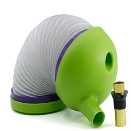 BUKKET Bong Flexible Plastic StretSall Caterpillar Tobacco Sigaretta Tubi di fumo di fumatori di tabacco Verde Accessori per fumo di fumo T9728532