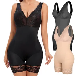Women's Shapers Shapewear For Women Tummy Control Flat Stomach Bodysuits Mid Thigh BuLifter Lace Full Body Shaper