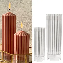 Candele guglia lunghe candele cera per cera stampo dente di cilindri fine candela acrilica in plastica in plastica aromaterapia fatta a mano.