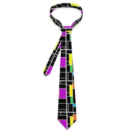 Ties di prua De Stijl cravatta colorata geometrica geometrica collare cool vintage al collo fai -da -te per unisex abbigliamento quotidiano