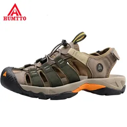 HUMTTO SOMMER MEN SANDALER HANDBAKA SANDALER FÖR MÄNNS Outdoor Water Mens Handing Camping Fishing Climbing Aqua Shoes 240418