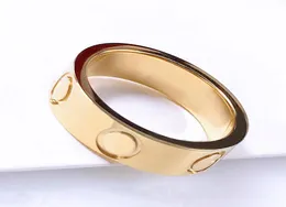 Altın Kaplama Band Ring Love Designer Takı Lüks Pırlanta Erkek Plaka Gümüş Nişan Düğün Çok Boyutlu Noel Classi7030329