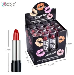 Hengfang Brand 12pcs Definir batom vermelho durar hidratante hidratante lips lips bálsamo lábios maquiagem batom com caixa shipiing266u2842818