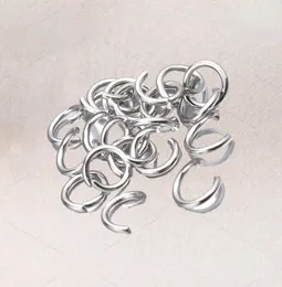 1000pcclot ouro prateado aço inoxidável anéis de salto aberto 4568mm Rings Split conectores para descobertas de Ewelry DIY Making8037444