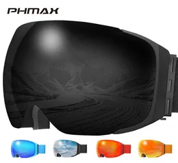 Phmax Winter Antiuv Snowboard Goggles Sunglasses Antifog Yellow Lens Ski with Mask Men Snow Skiing Glasses7387644