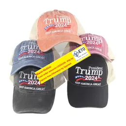 Donald Trump 2024 Baseball Caps Patchwork Outdoor Lavado Make America Great Hat Hat Hat LL Mesh Mesh Sports Cap LL