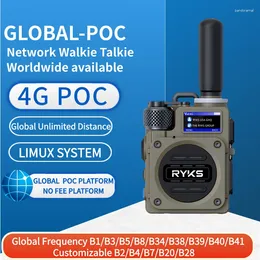 Walkie Talkie 4G 사냥을위한 Mobile Radio Network 50km 100 SIM 카드 POC