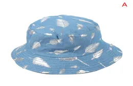 Tide feminina Wild Doublesididided Wear Top Hat Feather Bucket Hats Men039S Casual Casual Sun Visor4891513