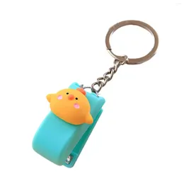 سلاسل المفاتيح Mini Stapler Key Cute Animal Office Accessories هدايا القرطاسية لذكرى أعياد الميلاد