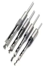 4pcs orifícios quadrados drill drill bit bit kits de perfuração de madeira hole hole hole exercícios diy woodworking ferramentas2694173