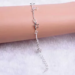 Kette Neue Silber Farbe Hollow Star Bracelet Mode Schmuck Großhandel für Freunden Charme Armbänder Valentinstag Geschenk