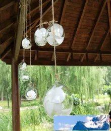 10 cm Creative Hanging Glass Vaso Sculent Air Plant Display TerrariumDecorative Clear Glass Hanging Air Plant Terrarium4258535