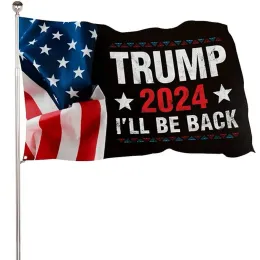 3x5 Trump Flags Ft 2024 Wiederwahl nehmen die America Back-Flagge mit Messing-Grommets Patriotisch 0207 LL