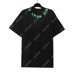 Palm PA Tops Hand-drawn Logo Summer Loose Luxe Tees Unisex Couple T Shirts Retro Streetwear Oversized T-shirt Angels 2290 PLF